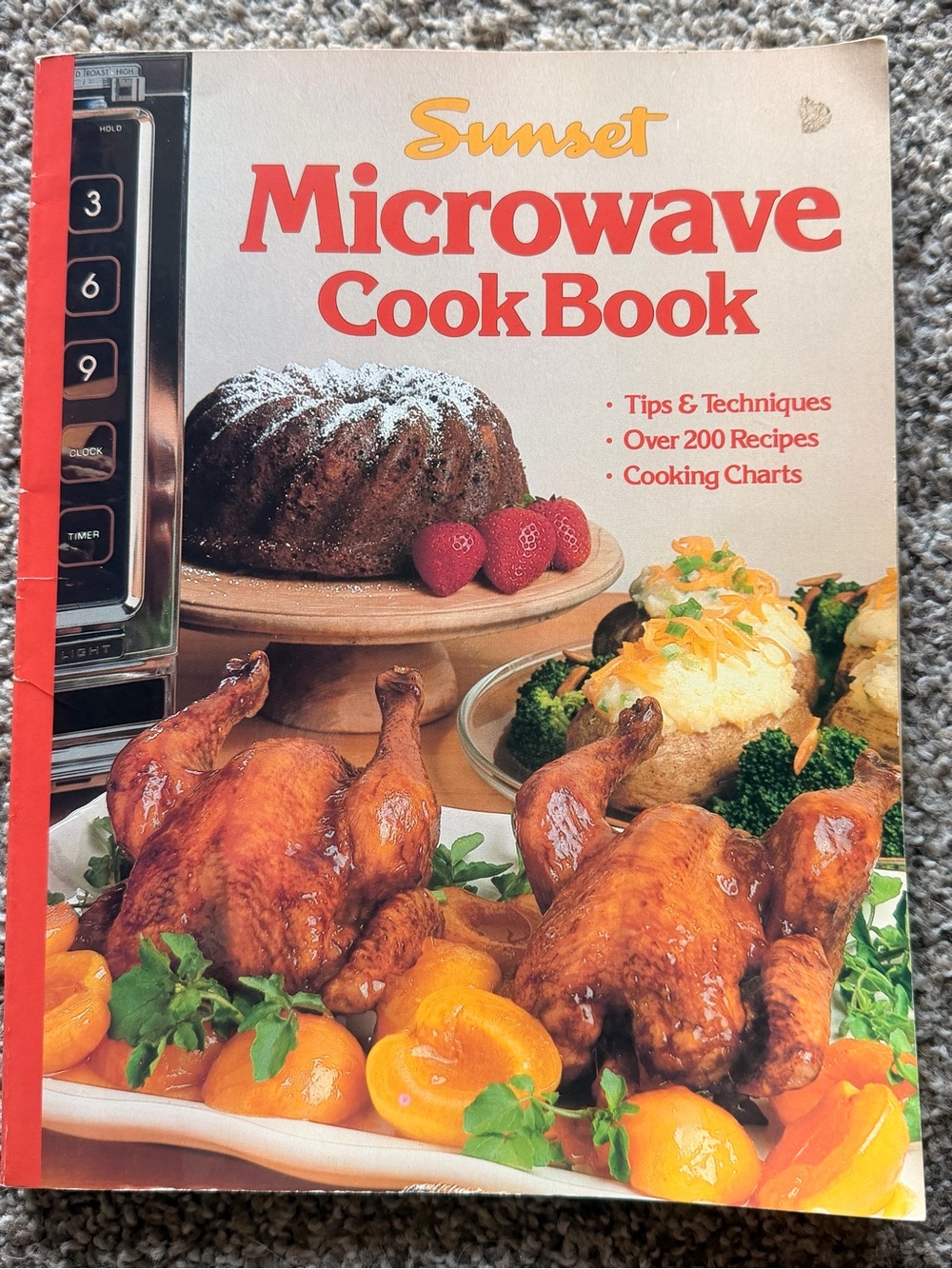 Sunset Microwave CookBook - Cream & Red Cover